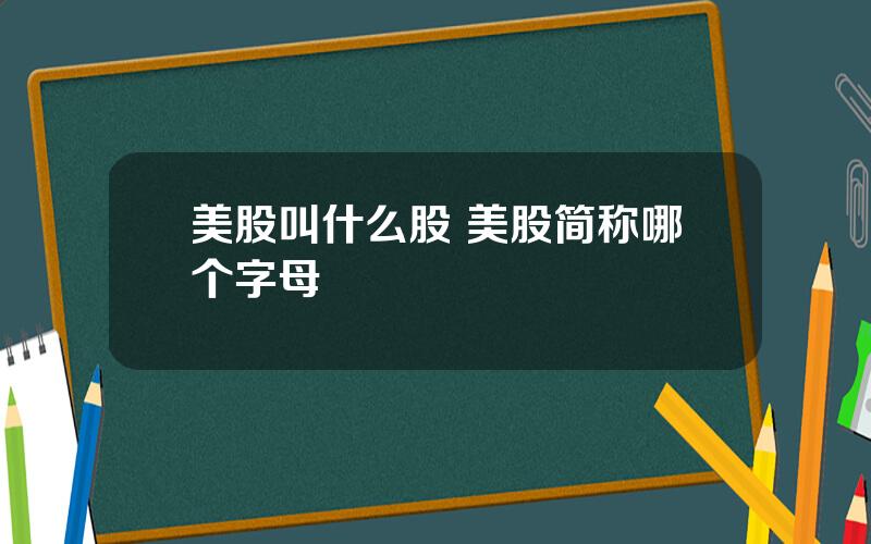 美股叫什么股 美股简称哪个字母